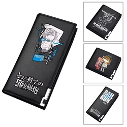 Toaru Majutsu no Index Anime Card Holder Women Long Purse Misaka Mikoto Money Change Bag Pu Leather Small Wallet Gift Clutch