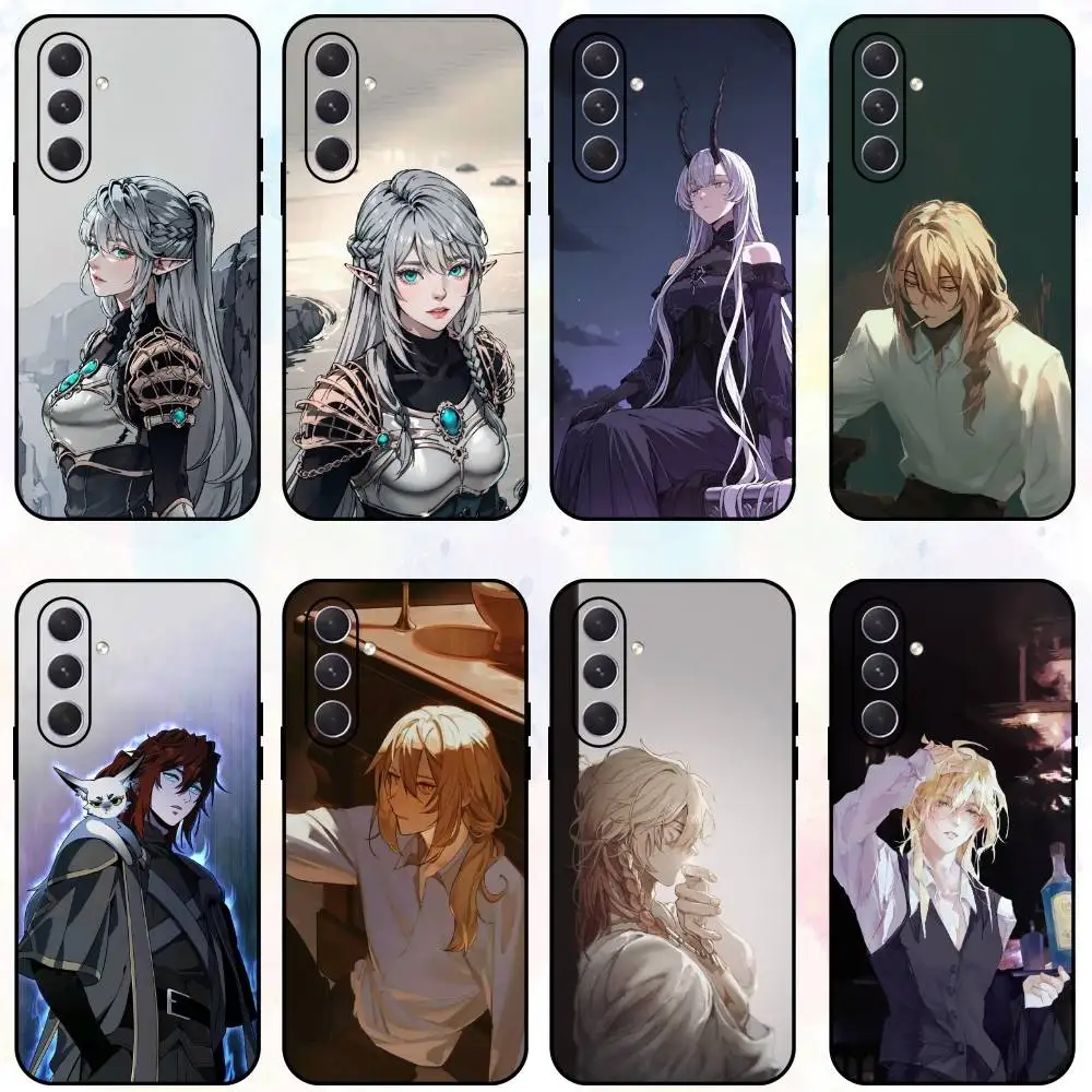 حافظة هاتف The Beginning After End لهاتف سامسونج جالاكسي A73، A72، A71، A70، A53، A52، A51، غلاف أسود ناعم آخر