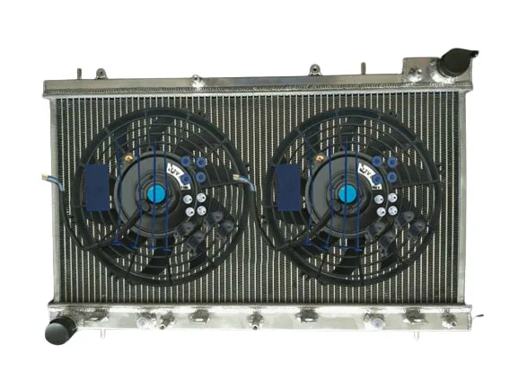 FOR 1997-2002 SUBARU FORESTER EJ20 2.0 TURBO ALUMINIUM RADIATOR + FANS 1998 1999 2000 2001 2002 97 98 99 00 01 02