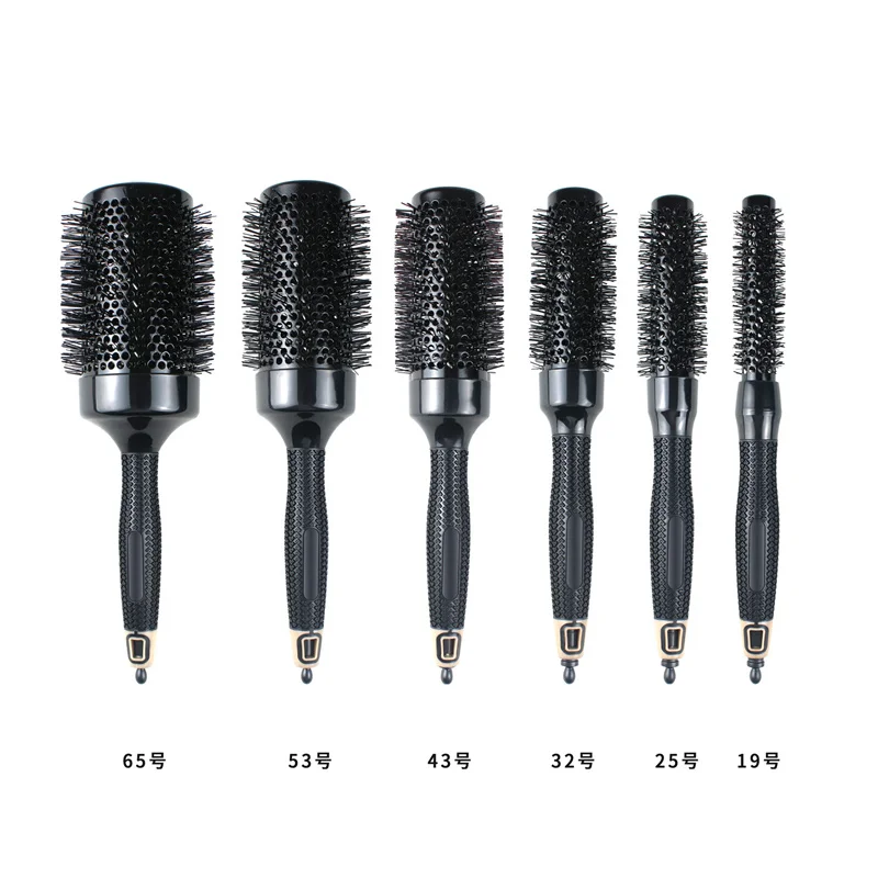Professioneller 1/6-teiliger schwarzer antistatischer Haarkamm, Hochtemperatur-Rundkamm, Haarbürste, Entwirrkamm, Haarstyling-Werkzeuge 2 # – Detail 2