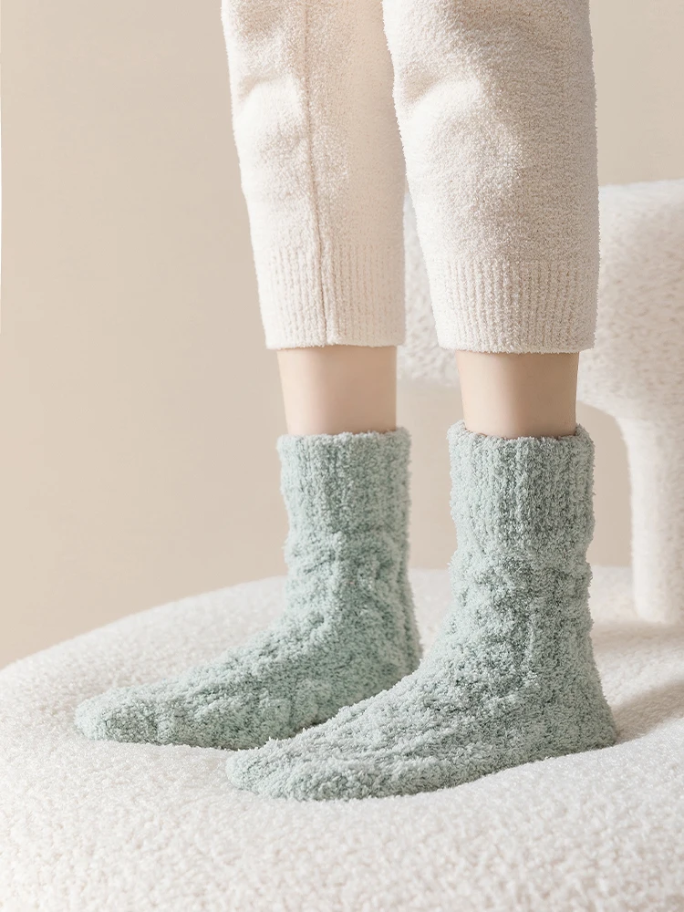 Damen Fuzzy Socken Slipper Winter flauschige bequeme gemütliche Socken Kabine warme Home Socken