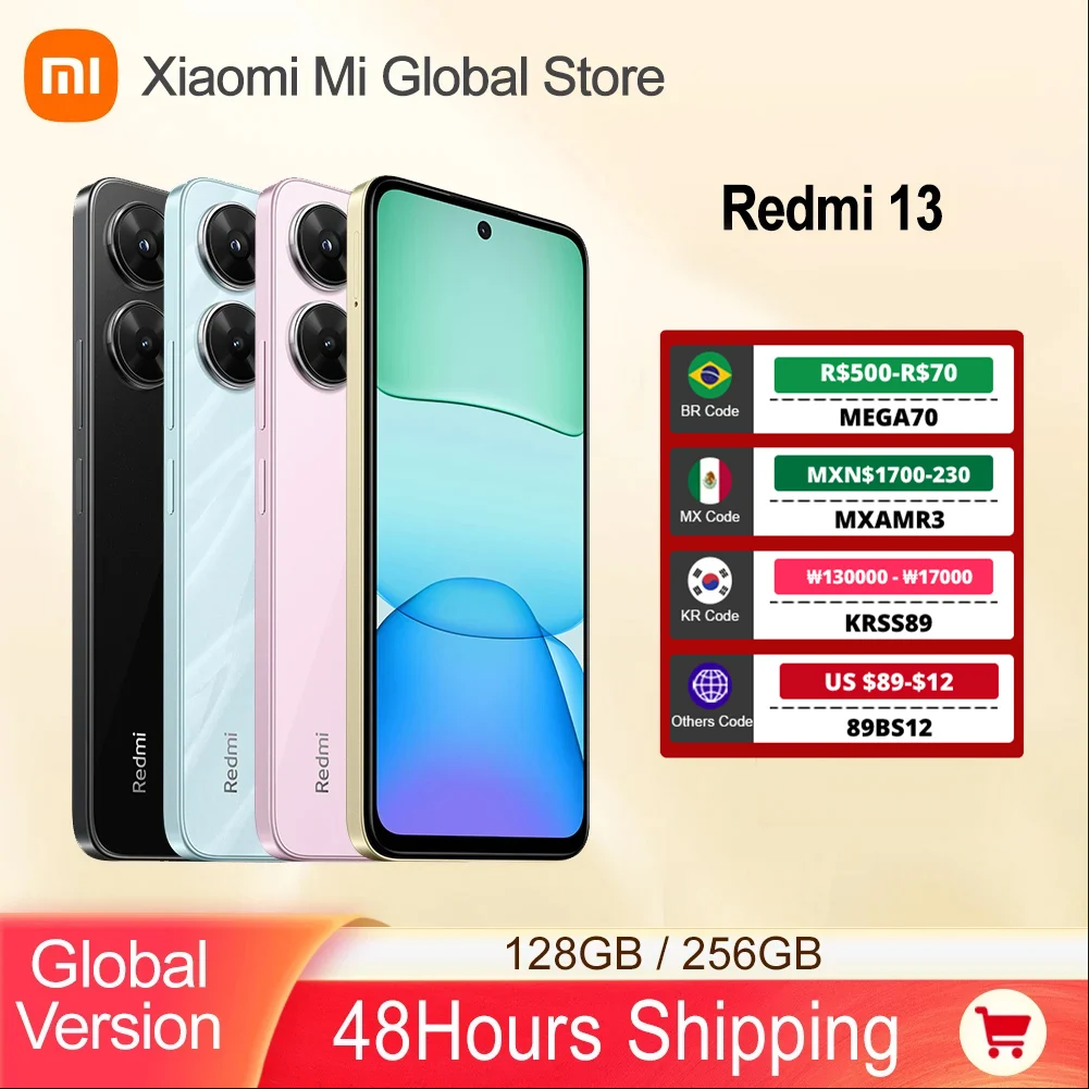 Xiaomi-Smartphone Redmi 13 versión Global, cámara superclara de 108MP, Helio G91 MediaTek, Ultra 33W, carga rápida, batería de 5030mAh