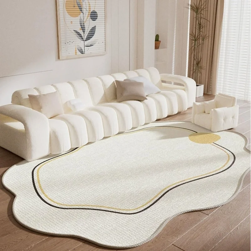 VIKAMA Minimalist Irregular Carpet Non Slip Easy Clean Mat for Living Room Bedroom Dining Room Office Home Decor