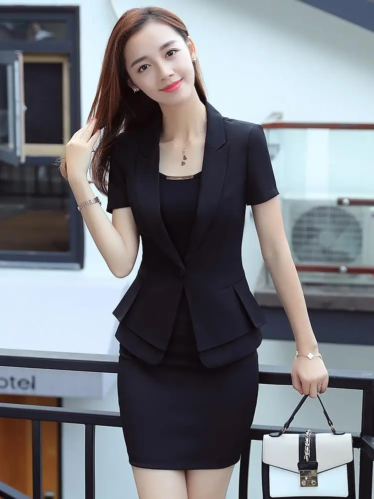 Or Sve Suit Jaet Donna Estate Sottile Gioielleria Beau Salon Pendolarismo Gonna Lavoro orm Set professionale di piccole dimensioni