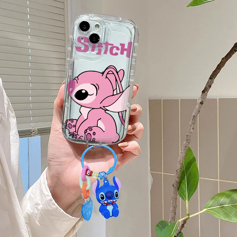 Cartoon Sanrio 3D Stitch Cute Case For iPhone 14 13 15 Pro Max 11 12 Pro 12 Mini 7 8  6s 6 Plus XS Max X XR SE Tpu Phone Cover image 6