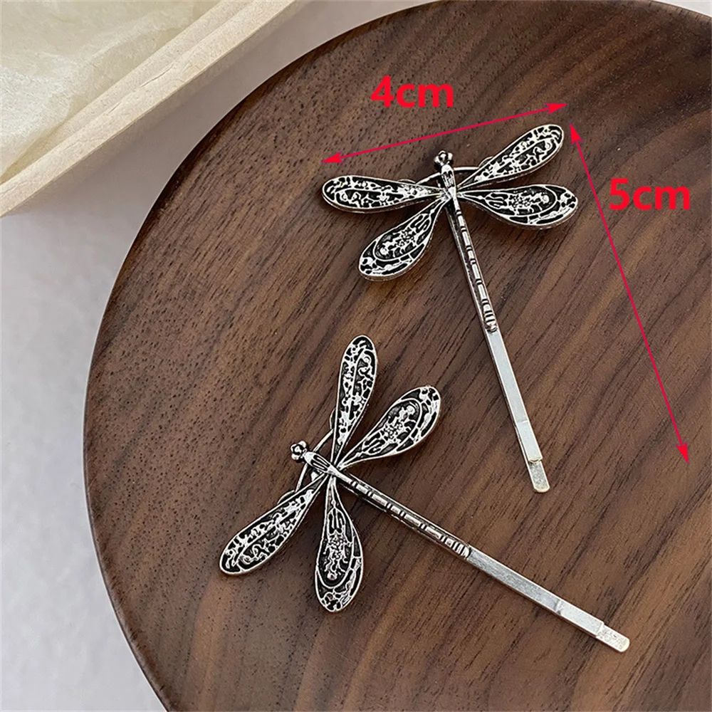 2 Teile/satz Metall Libelle Haar Clip Pins Mädchen Haarnadel Haarspange Vintage Haarnadeln Frauen Zubehör Schmuck Geschenke – Detail 1