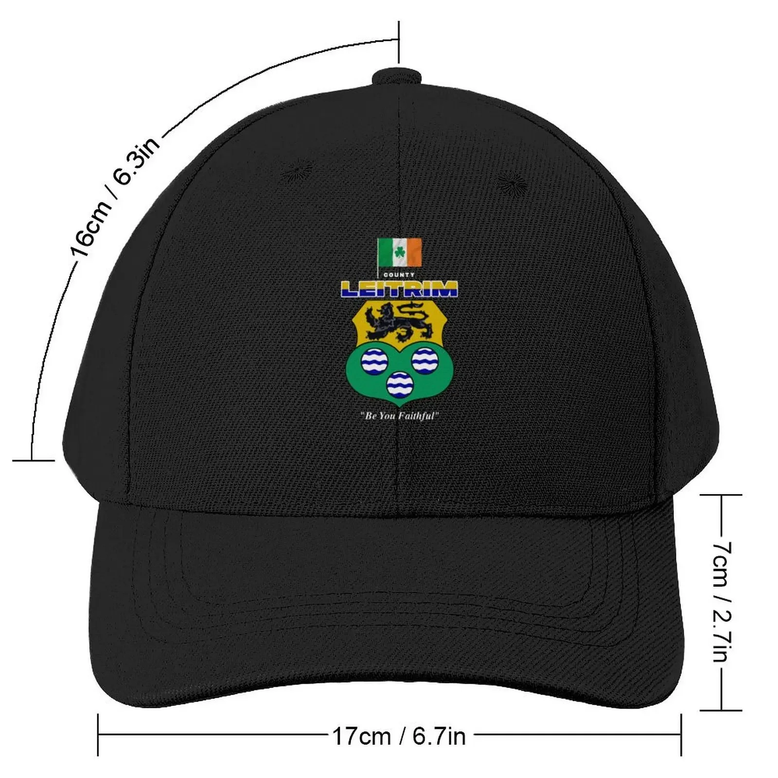 County Leitrim Ireland - Official Crest Baseball Cap Military Cap Man Streetwear Sun Hats For Women Men's