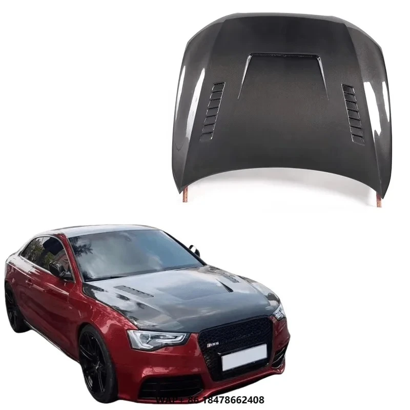 

Carbon Fiber Engine Hoods Cover for AUD-I A5 S5 RS5 B8 B8.5 Sedan 2012 2013 2014 2015 2016 Front Bonnet Vents Car Modification