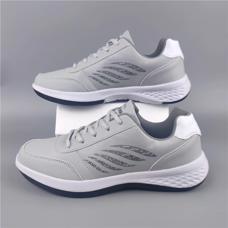 

YRZL Fashion Men's Athletic Shoes Lightweight High Quality Waterproof Soft Artificial Leather Running Sneakers for Men