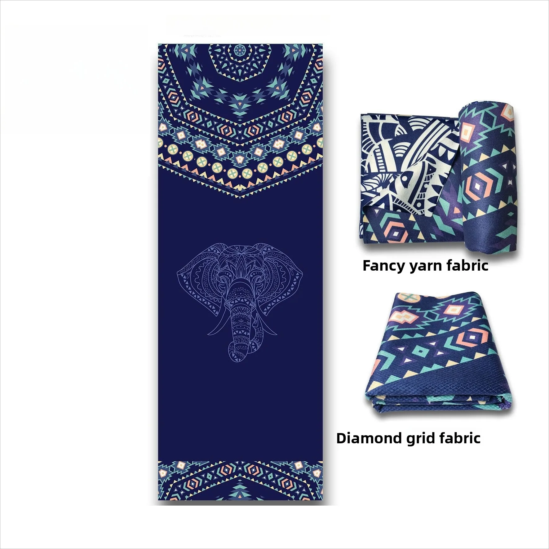 Foldable travel yoga towel portable sweat absorbing towel thin fitness mat sweat absorbing towel