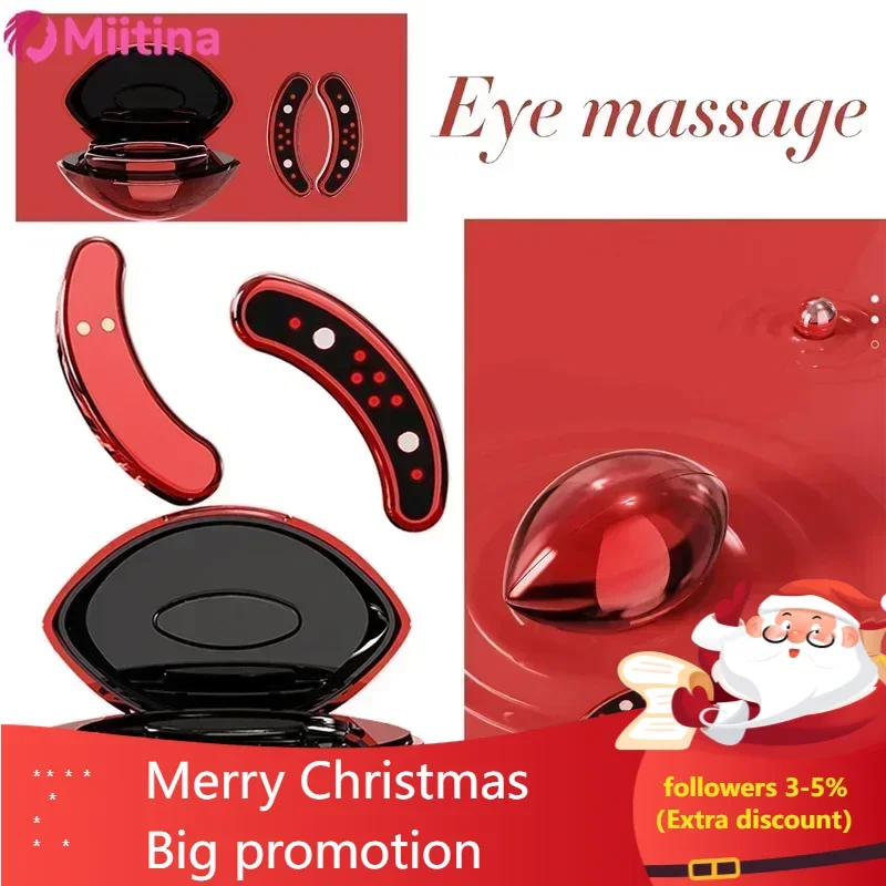 Pulse Microcurrent Eye Massager Hot Compress Eye Care Device Relieve Fatigue Eyes Massage Reduce Dark Circles Eye Lines Eyes