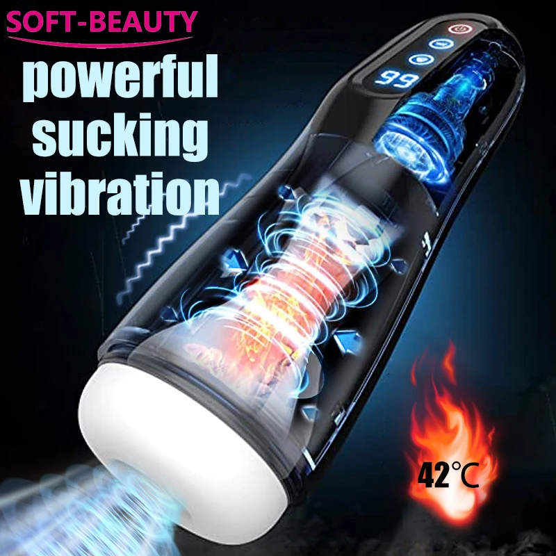 

Automatic Masturbation for Men Sucking Vibration Heating Masturbator Cup Real Blowjob Pussy Vaginas Adult Male Sex Toys for Men