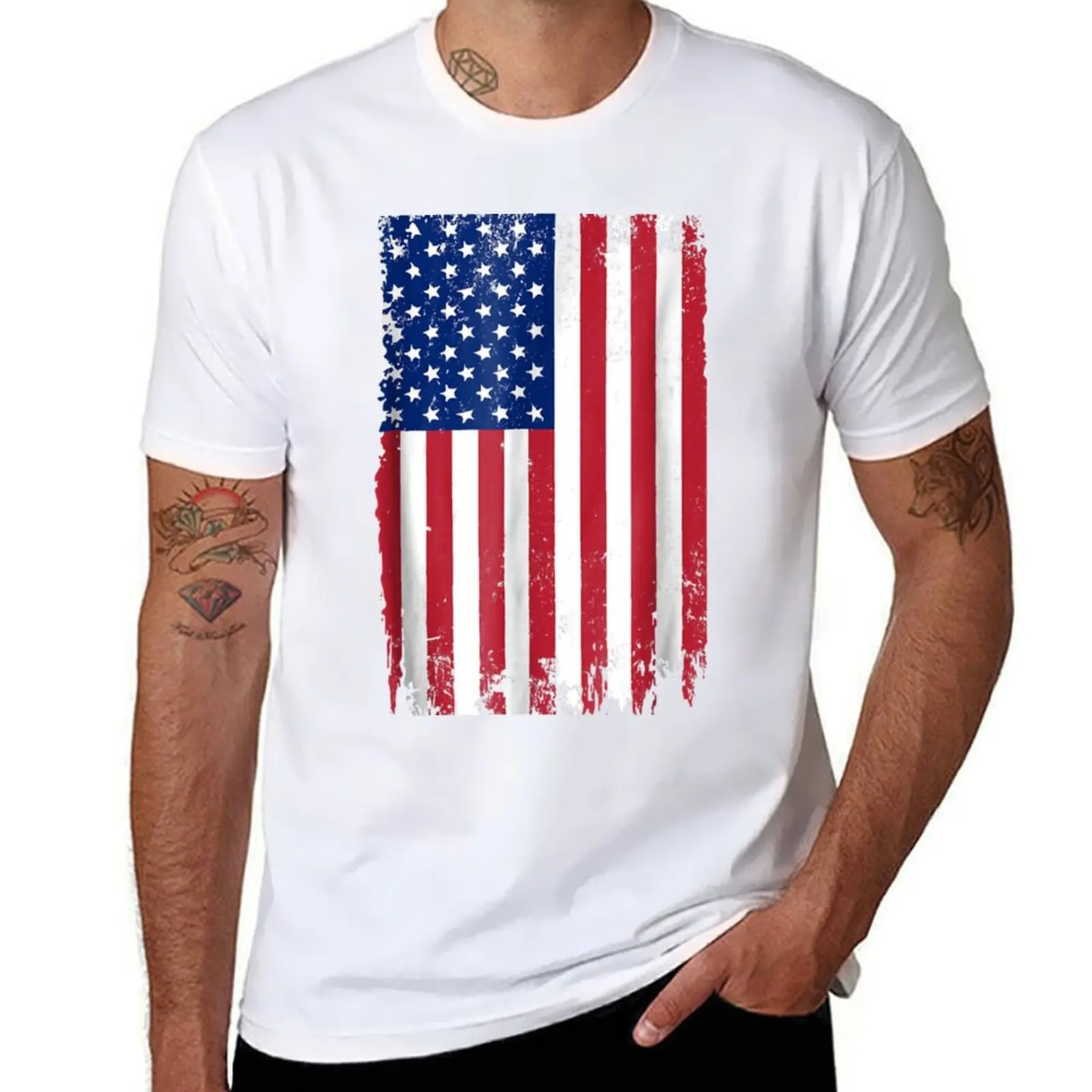 

Patriotic American Flag T-Shirt man t shirts for men t shirts for man graphic funny T-Shirt