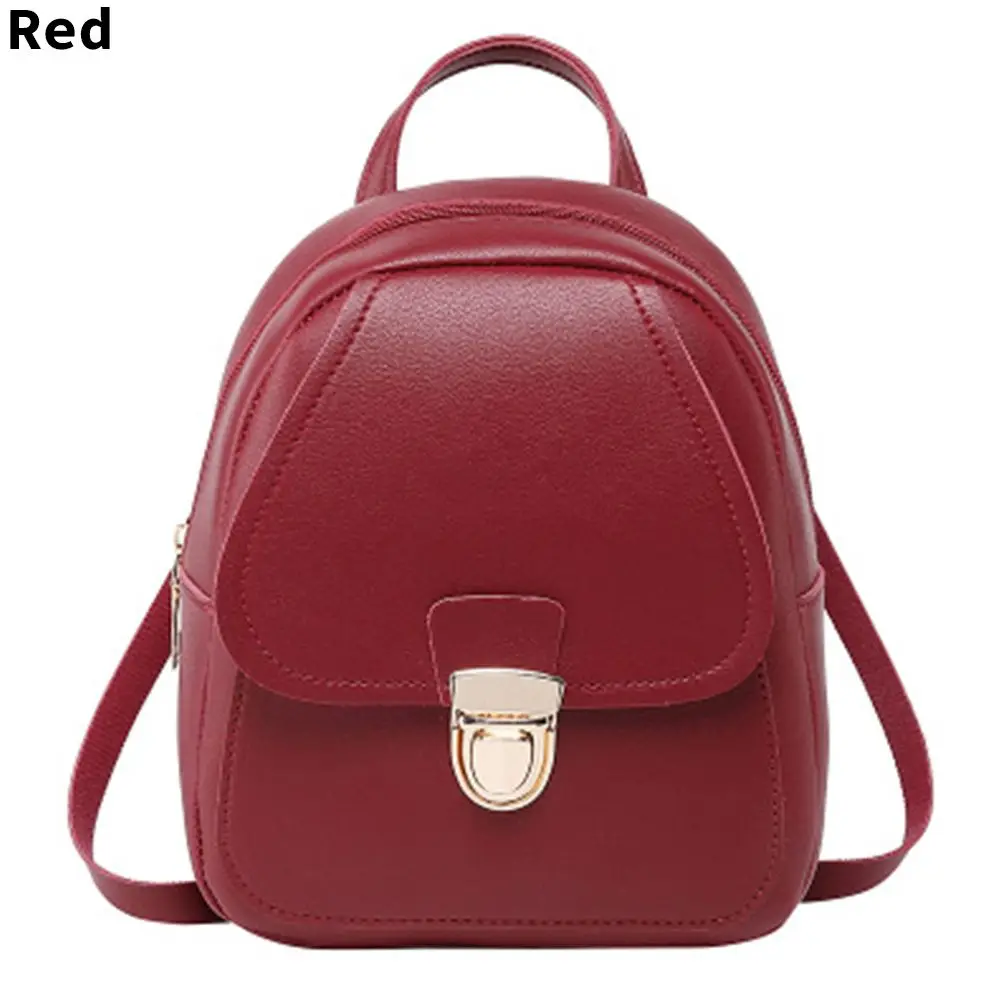 

Teenage Girls Multi-Function Women School Backpack Shoulder Bag Mini Backpack PU Leather