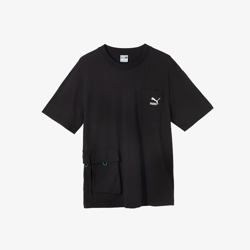 

Новая мужская повседневная дышащая спортивная футболка Puma Authentic с круглым вырезом и карманами 626827-01