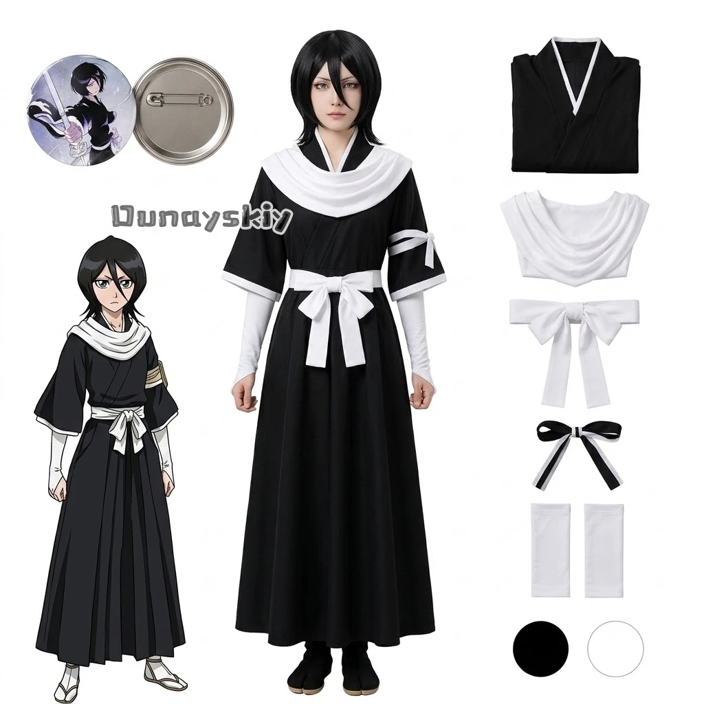 ​​Kuchiki Rukia​ Cosplay Costume Wig Uniform Character Outfit Halloween Role Play Carnival Party The Thousand Year Blood War