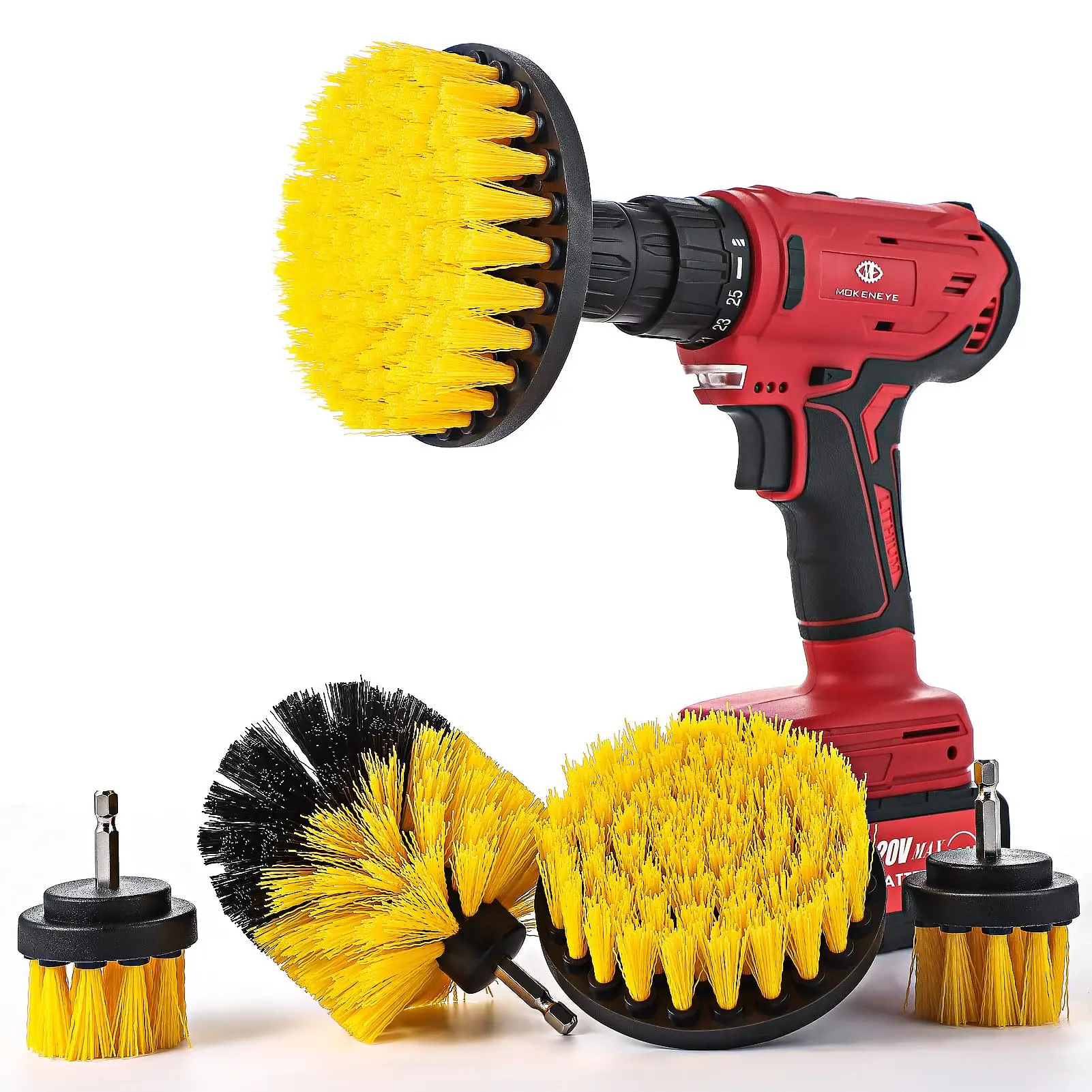 5PCS 1/4in Drill Brush Attachment Set Drill Brush Power Scrubber Professional Electric Power Scrubber Brush