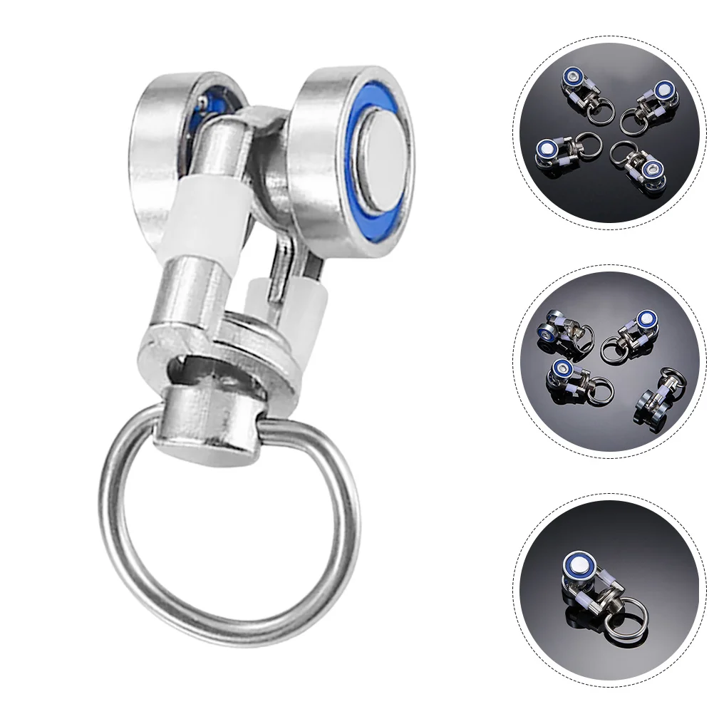 

12Pcs Metal Bearing Curtain Track Rollers Aluminum Alloy Smooth Sliding Pulley Runners Noise Reducing Curtain Repair Window