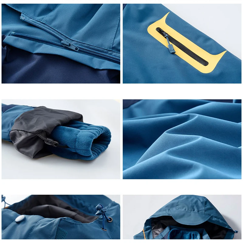 冬の女性用スキーウェア 防水スノーボード 3 in 1 セット ジャケット パンツ 暖かいスノーコート マウンテンウィンドブレーカー 女性用スキー服