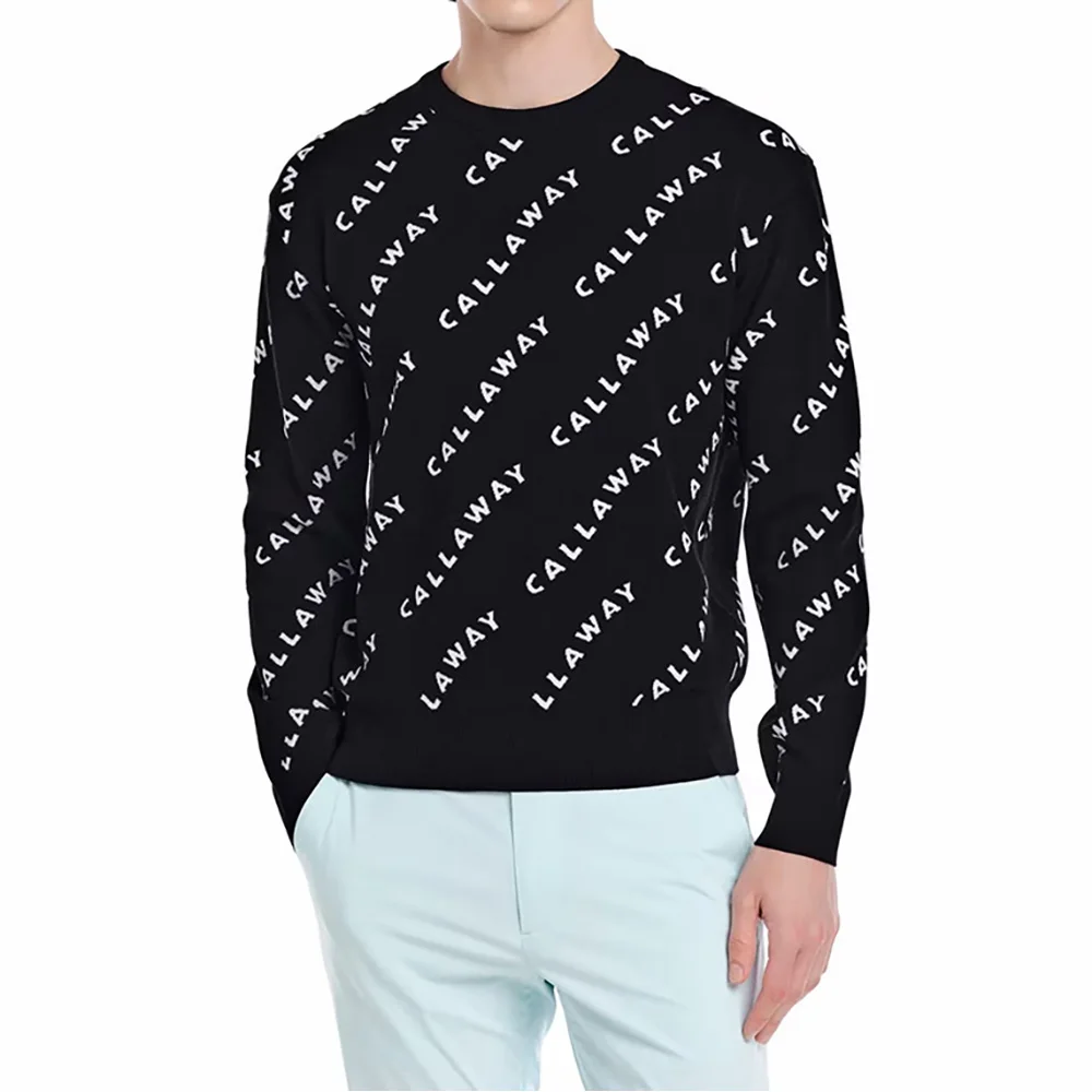 CALLAWAY Unique Design! Men's Fashionable Golf Clothing, Letter Design, Luxury Brand Knitted Sweaters, New Styles for Autumn!