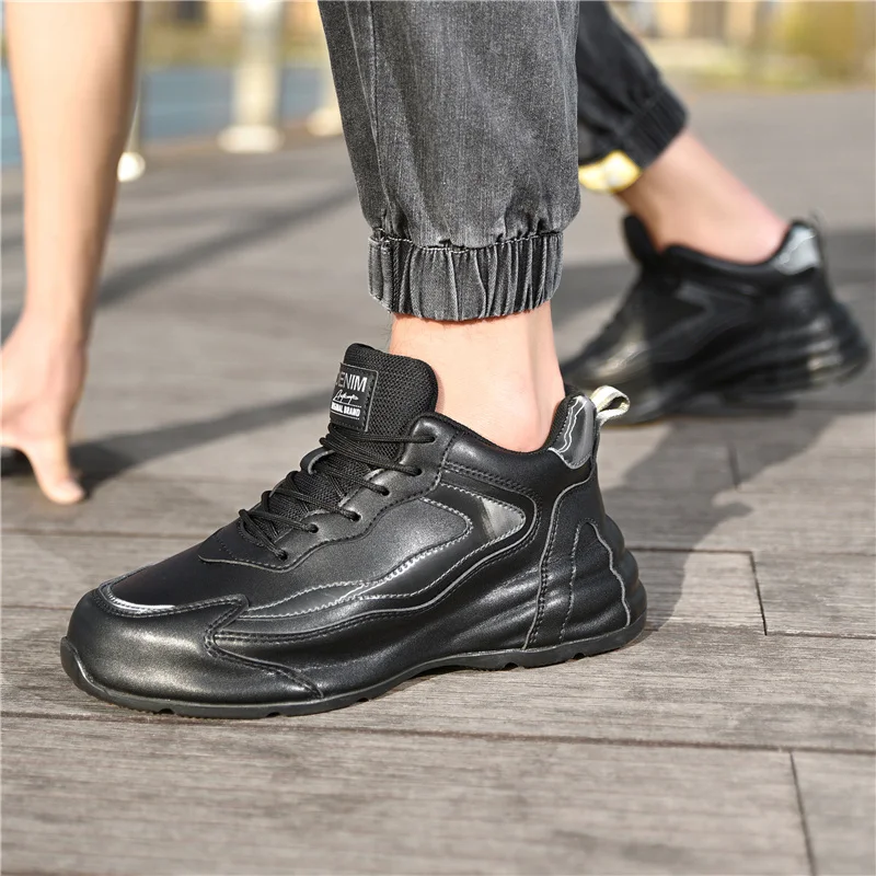 Man Sneakers Booster Elevator Shoes Height Increase Insole 6cm  Taller Heel Lift Chunky