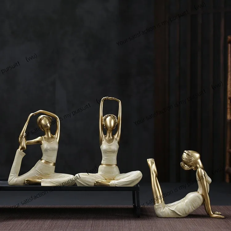 Yoga character ornament to send friends, newcomers creative practical home desktop living room bedroom yoga studio opening gift