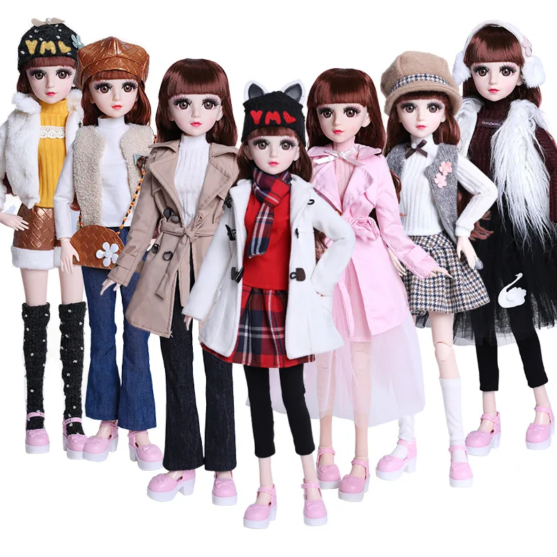 

60cm BJD Doll Multi-joint Dolls Fashion Beautiful Handmade Set Clothes Can Dress Up 1/3 Doll for Girls Kids Toy Gifts