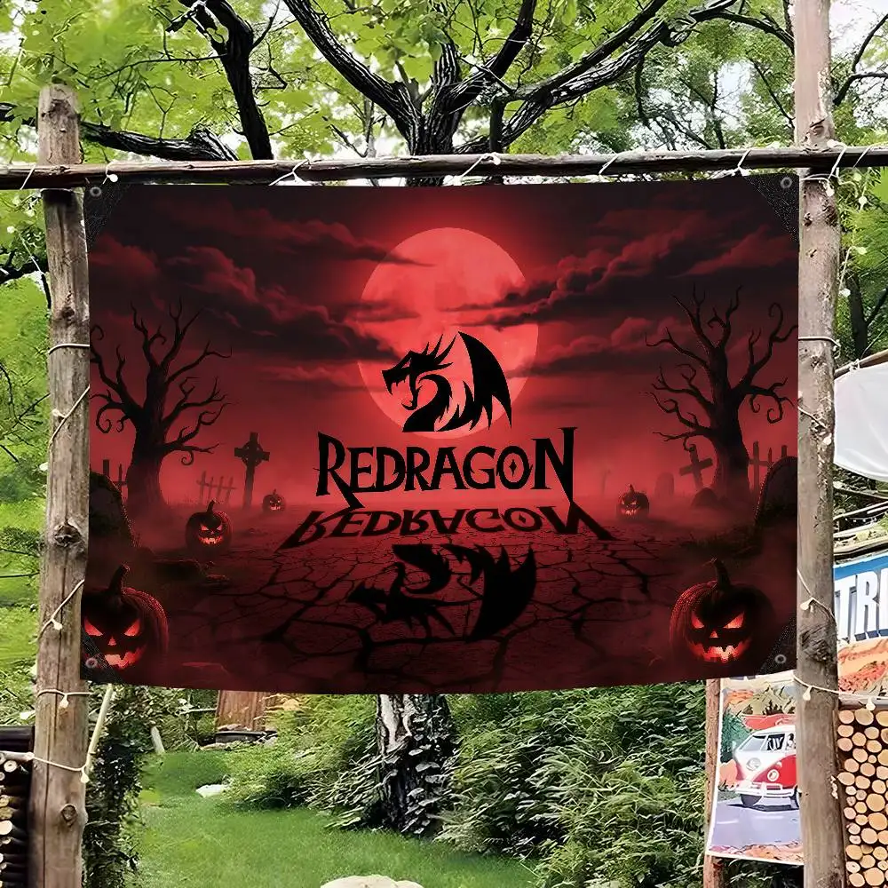 Redragon Cool Beautiful Anime Family Gatherings Outdoor Atmosphere Flags Camping Decorations Banners
