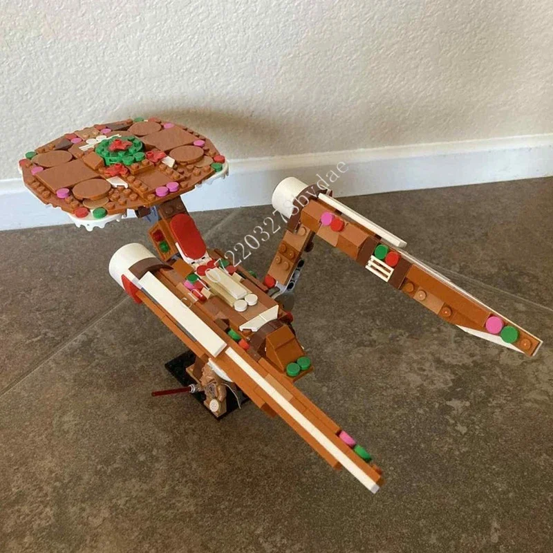 

Конструктор 458 деталей USS Gingerprise NCC 1701: Космический корабль для военных сражений, MOC-модель. Идеальный подарок на Рождество, День рождения, праздники для детей.