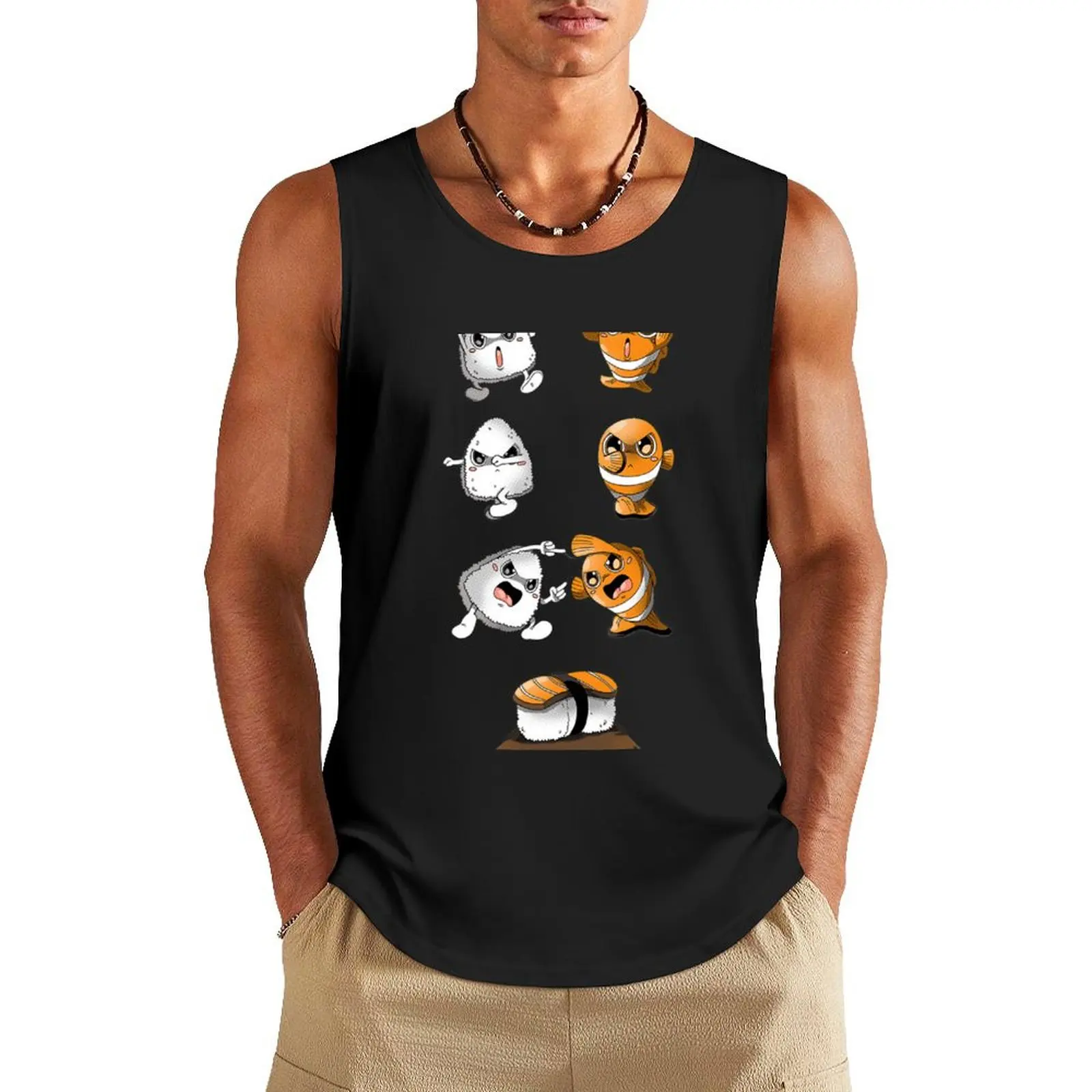 Sushi fusion Tank Top Bodybuilding shirt gym men bodybuilding men