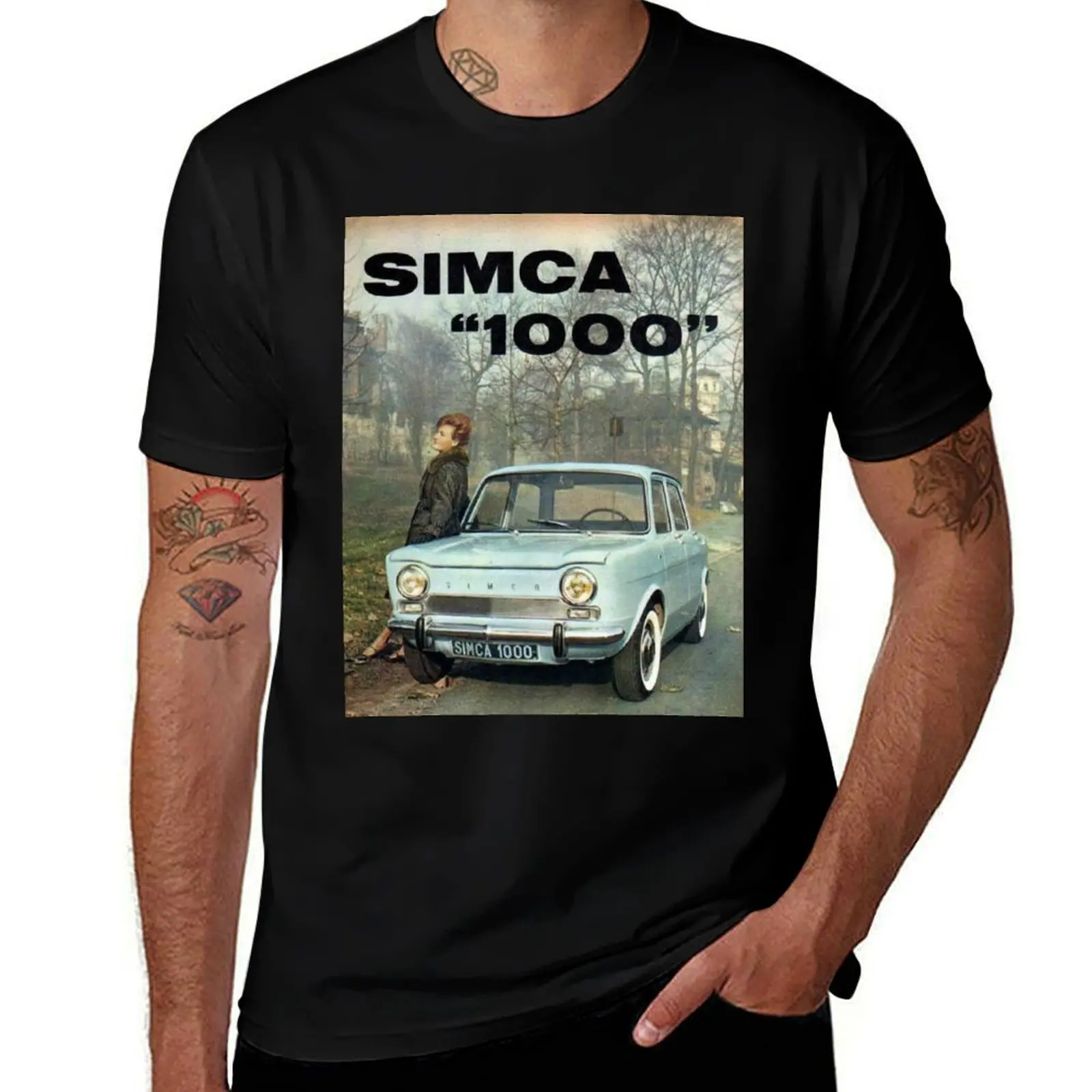 Simca 1000 T-Shirt Christmas Theme Tee Top