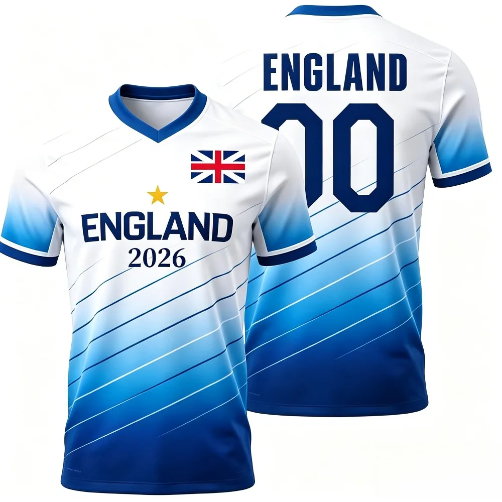 Union Jack Gradient Line Star Print Men T Shirt Lightweight Outdoor Training Short Sleeve Jersey