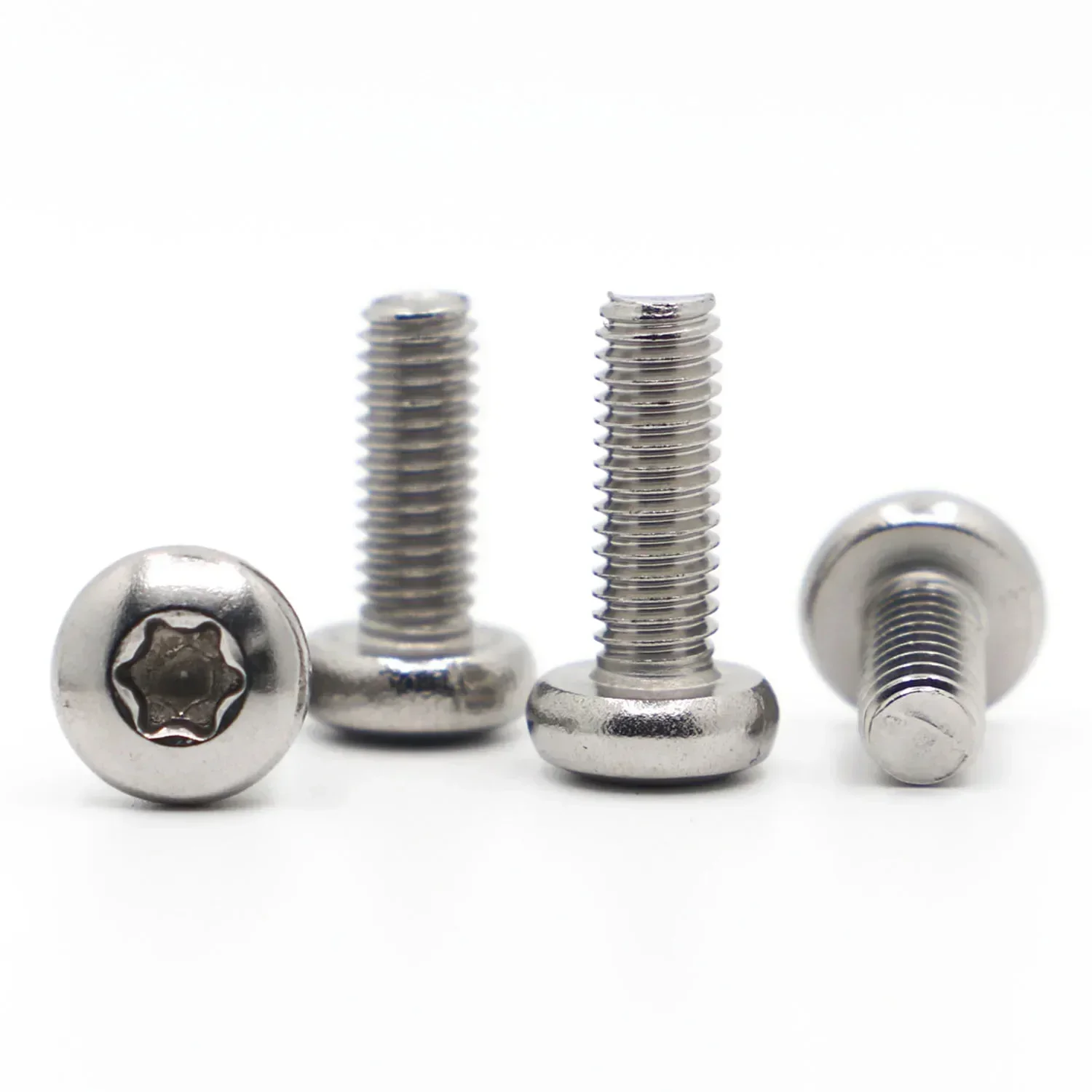 5-50pcs M1.6 M2 M2.5 M3 M4 M5 M6 M8 A2-70 304 Stainless Steel Six-Lobe Torx Pan Head Screw Six Lobe Round Head Bolt GB2672