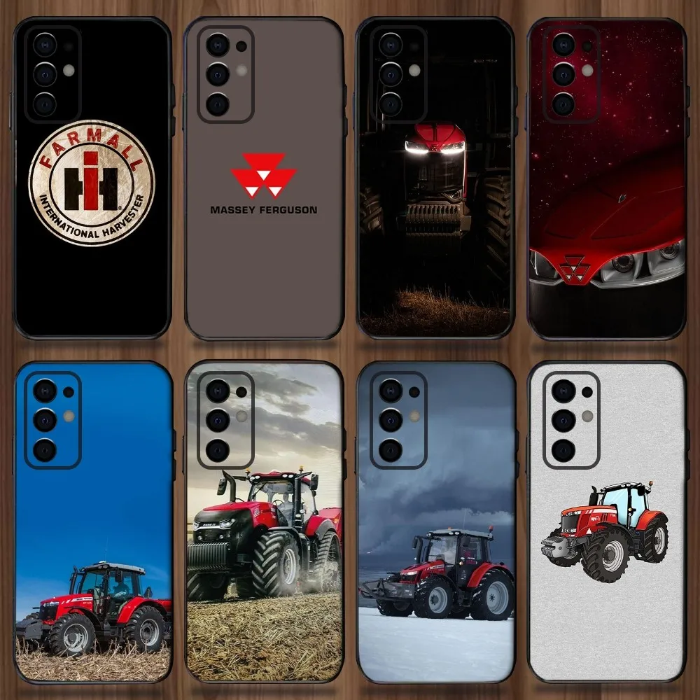 Tractor farm Phone Case For Samsung Galaxy A13,A21s,A22,A31,A32,A52,A53,A71,A80,A91 M-Massey F-Ferguson Soft Black Cover