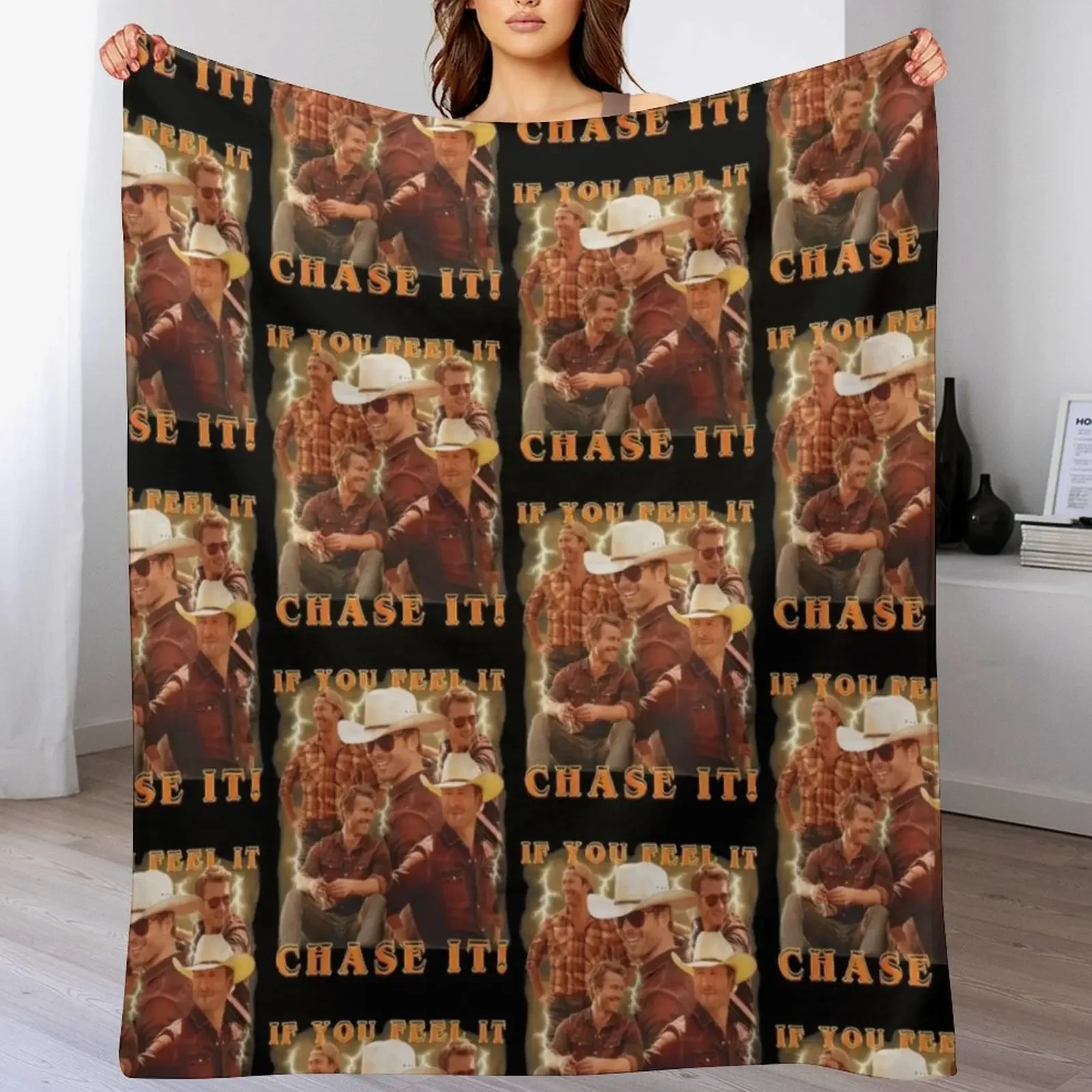 

Cowboy Glen Powell Vintage Throw Blanket Luxurious Soft Blanket Holiday Gift for Family