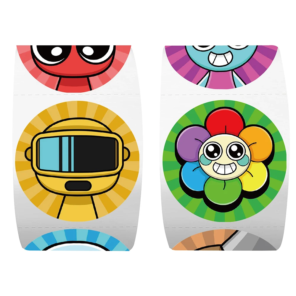 

500pcs/Roll Music Game Incredibox Sprunki Graffiti Stickers Waterproof DIY Car Laptop Cute Cartoon Kids Reward Decals Toys Gifts