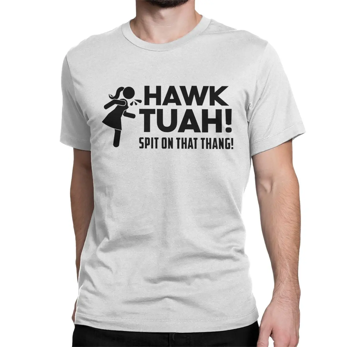 Men Women's T-Shirts Funny Meme Hawk Tuah Awesome Cotton Tees Short Sleeve Spit On That Thang T Shirt Crewneck Clothes Gift