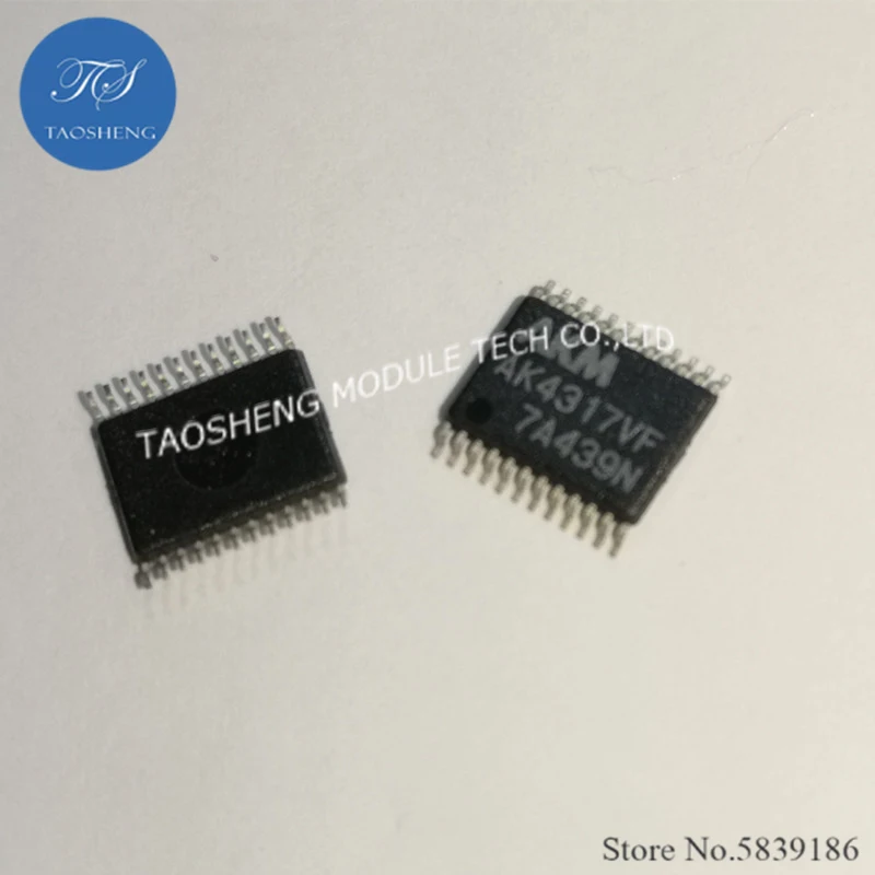 1PCS  AK4317VF 18BIT SCF DAC WITH ATT & MIXER