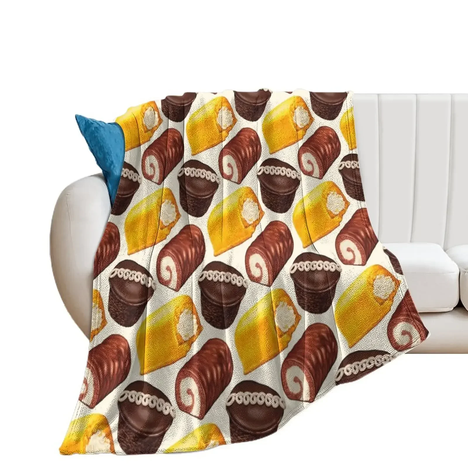 

American Snack Cakes Pattern Throw Blanket Blankets Sofas Of Decoration warm for winter Quilt heavy to sleep Blankets