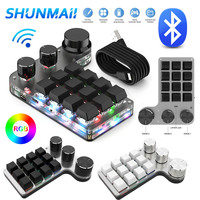 USB Custom Keyboard Programming Macro Knob Mechanical Keyboard Mini Button Photoshop Gaming Hotswap Keypad for Macbook Laptop