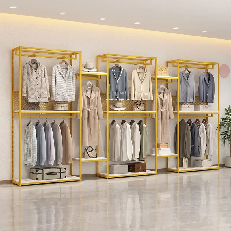 Clothing store display rack Floor-to-ceiling hanger Women's clothing store sells clothes shelves Clothes rack Special clothing d