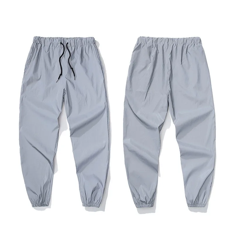 توهج الظلام السراويل العاكسة للجنسين ربيع الخريف عداء ببطء Sweatpants الهيب هوب الرقص كرة السلة الرياضة مدبب الحريم السراويل الكفة