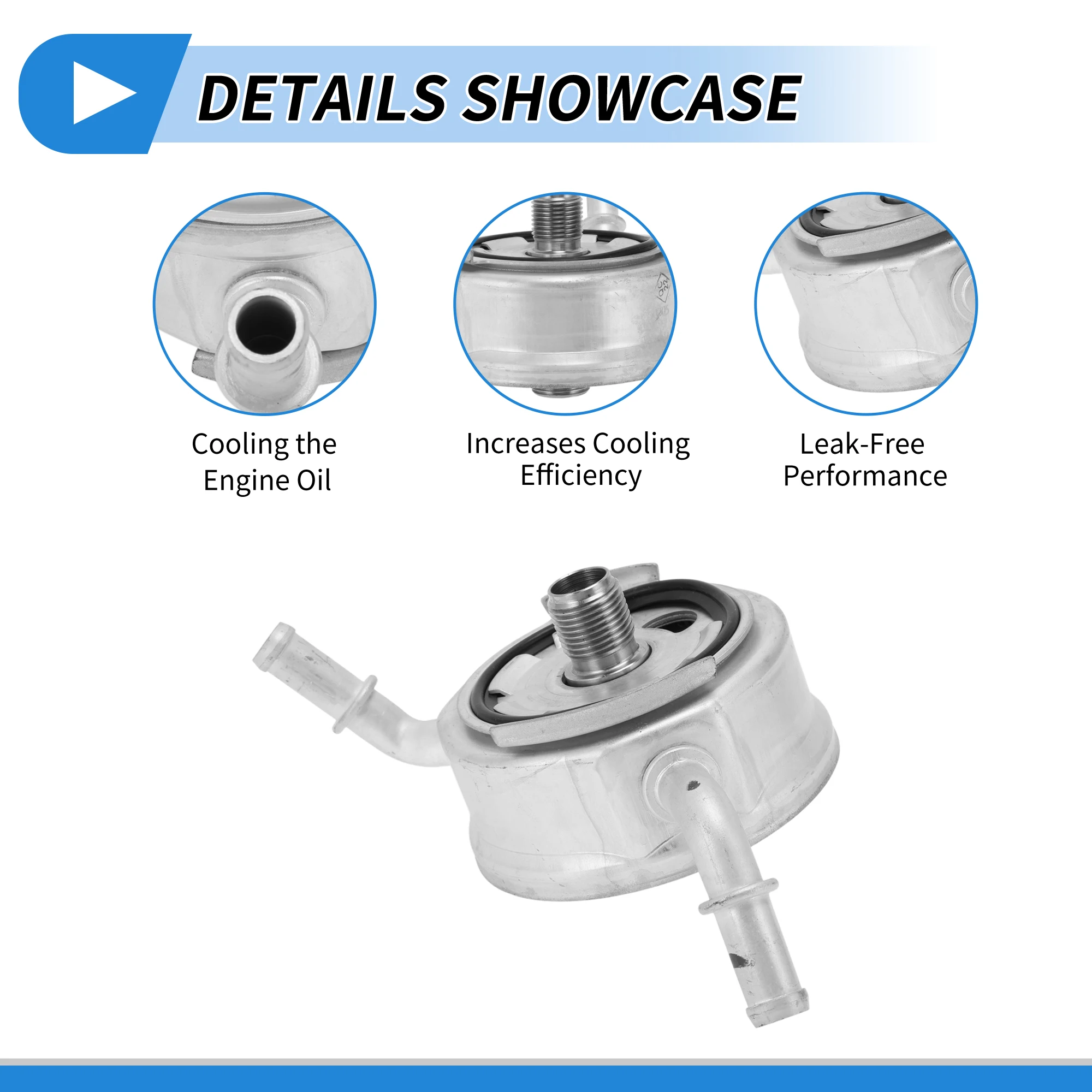 

Масляный радиатор двигателя UXCELL для Ram 1500 2019-2021 с средним валом No 68271639AD/68271639AB/68271639AC из алюминиевого сплава