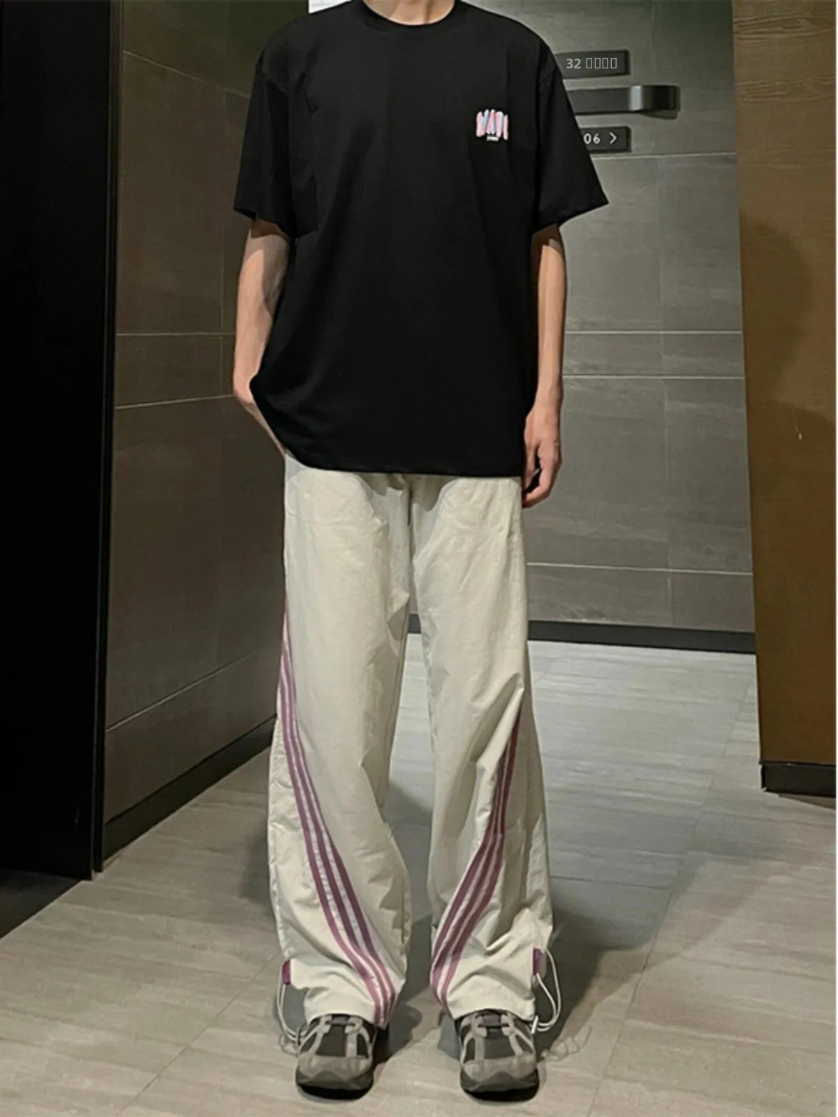 

ey Tee-Stripes Men's Summer Thin American Functional Drape Qui Dry Outdoor Hiking Mountain Climbing Fce-Lined Pants