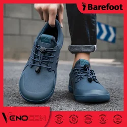 VENOCON PINGKEE Unisex Wide Feet ToeBox Barefoot Shoes Men Women Minimalist Athletic Sneakers Man Crossfit Leather Footwear