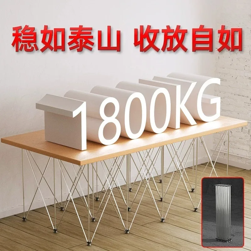 Spider Leg Woodworking Workbench Folding Support Stand Adjustable Height Stainless Steel Frame