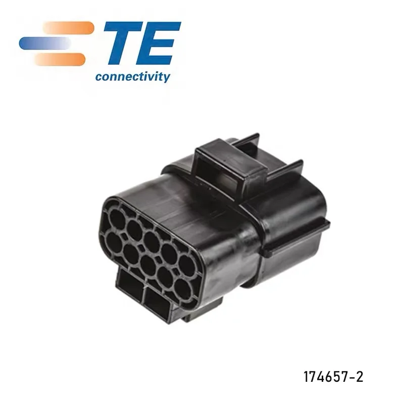 174657-2 TE pitch 4.8mm 10P 2 row Black wire-to-wire connector
