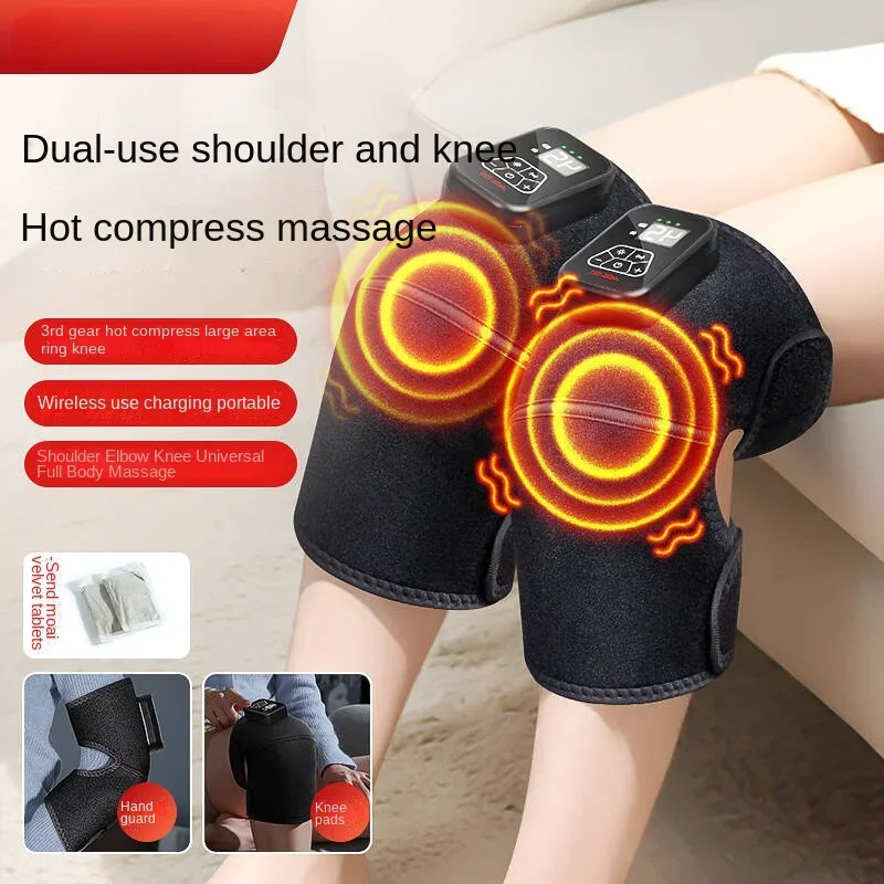 Charging Model Men and Women Elderly Vibration Hot Compress Knee Pads Knee Moxibustion Leg Shoulder and Neck Massager