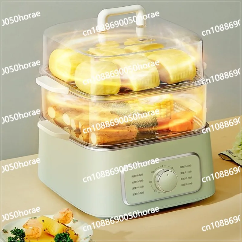 Cooking and Stewing Integrated Electric Steamer, Household Small Three-layer Multifunctional Pot