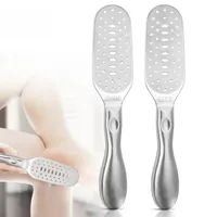 Double-sided pedicure stainless steel foot file for home use to remove dead skin and calluses, foot grinder and manicure tool